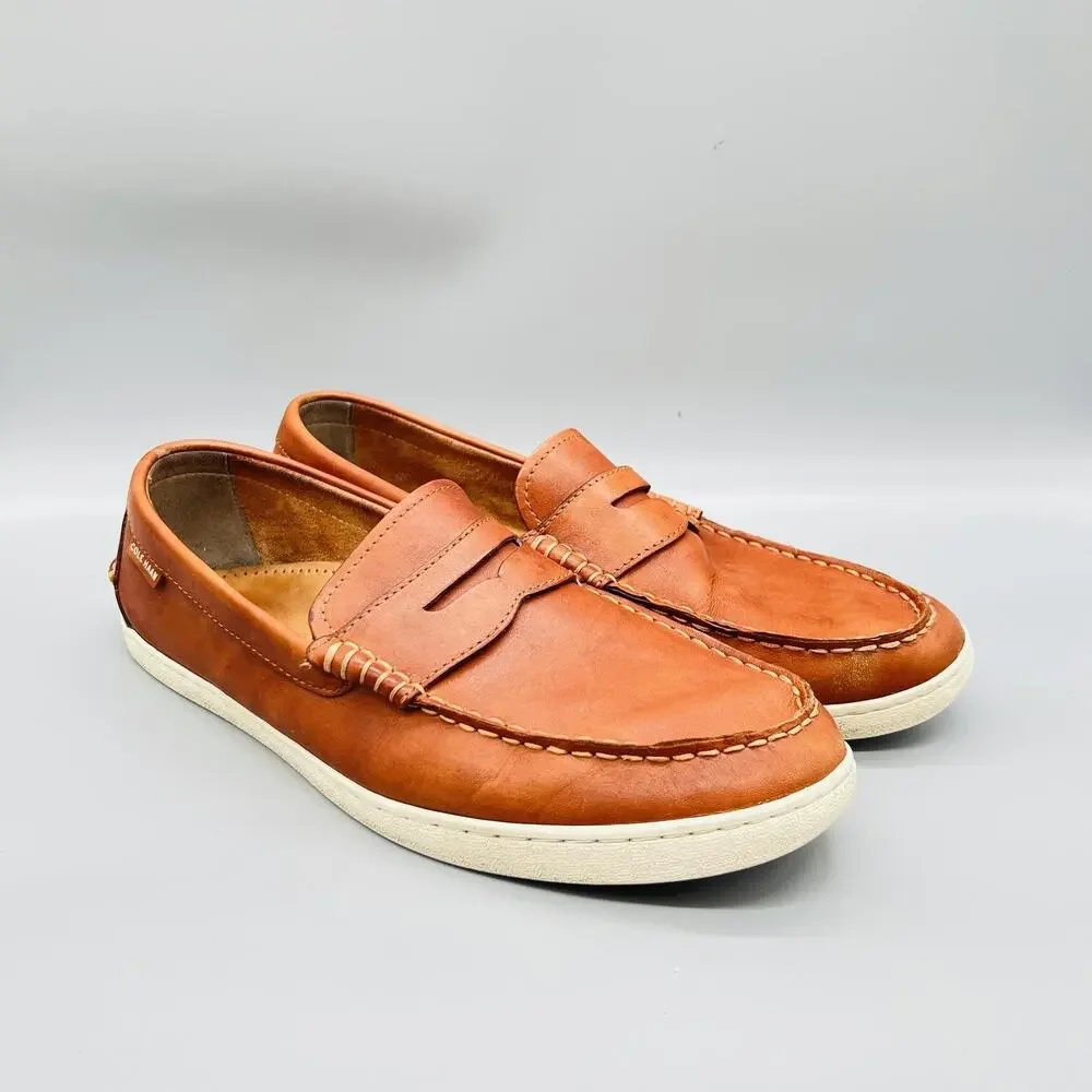 Cole Haan Shoes Mens 13 Brown Leather Penny Loafers Casual Sneakers Comfort